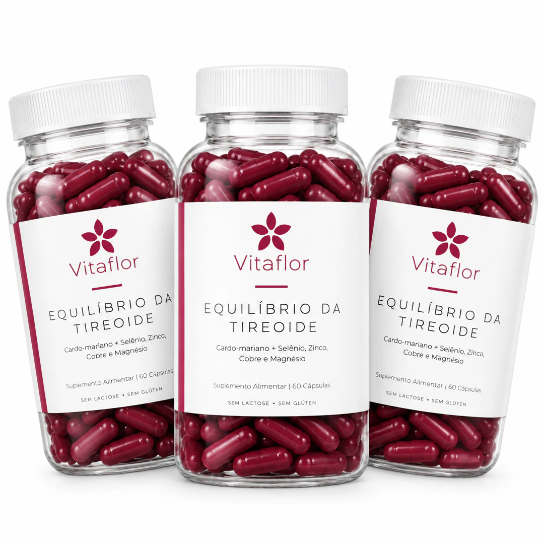 Três potes de Vitaflor Equilíbrio da Tireoide